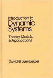 Introduction to dynamic systems : theory, models, and applications  Cover Image