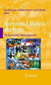 Institutional Analysis and Praxis The Social Fabric Matrix Approach  Cover Image