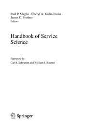 Handbook of Service Science Cover Image