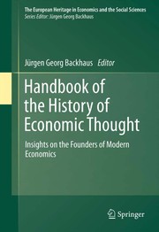 Handbook of the History of Economic Thought Insights on the Founders of Modern Economics  Cover Image