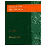 Ecological methodology /  Cover Image