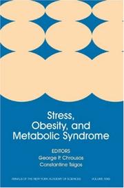 Stress, obesity, and metabolic syndrome /  Cover Image