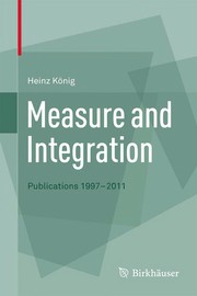 Measure and Integration Publications 1997-2011  Cover Image