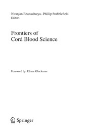 Frontiers of Cord Blood Science Cover Image