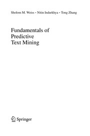 Fundamentals of Predictive Text Mining Cover Image