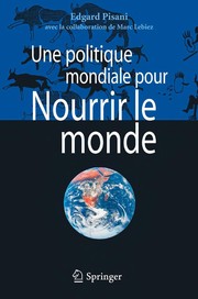 Une politique mondiale pour Nourrir le monde Cover Image