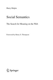 Social Semantics The Search for Meaning on the Web  Cover Image