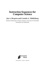 Instruction Sequences for Computer Science Cover Image