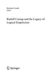 Rudolf Carnap and the Legacy of Logical Empiricism Cover Image