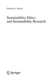 Sustainability Ethics and Sustainability Research Cover Image