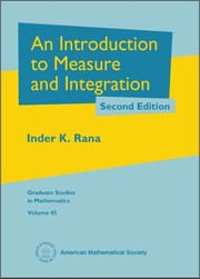 An introduction to measure and integration  Cover Image