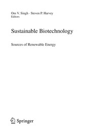 Sustainable Biotechnology Sources of Renewable Energy  Cover Image