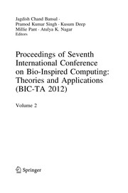 Proceedings of Seventh International Conference on Bio-Inspired Computing: Theories and Applications (BIC-TA 2012) Volume 2  Cover Image