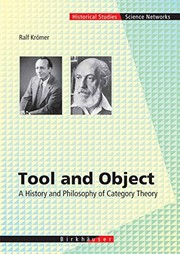 Tool and Object A History and Philosophy of Category Theory  Cover Image