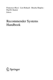 Recommender Systems Handbook Cover Image