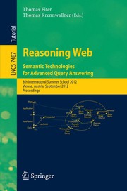 Reasoning Web. Semantic Technologies for Advanced Query Answering 8th International Summer School 2012, Vienna, Austria, September 3-8, 2012. Proceedings  Cover Image