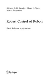 Robust Control of Robots Fault Tolerant Approaches  Cover Image