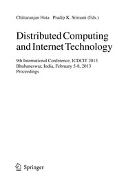 Distributed Computing and Internet Technology 9th International Conference, ICDCIT 2013, Bhubaneswar, India, February 5-8, 2013. Proceedings  Cover Image