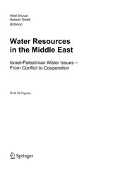 Water Resources in the Middle East Israel-Palestinian Water Issues — From Conflict to Cooperation  Cover Image