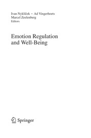 Emotion Regulation and Well-Being Cover Image