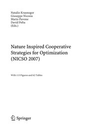 Nature Inspired Cooperative Strategies for Optimization (NICSO 2007) Cover Image