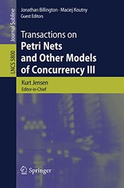 Transactions on Petri Nets and Other Models of Concurrency III Cover Image