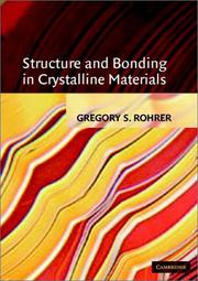 Structure and bonding in crystalline materials  Cover Image