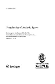 Singularities of Analytic Spaces Cover Image