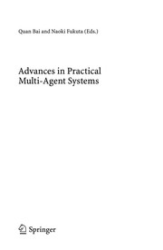 Advances in Practical Multi-Agent Systems Cover Image