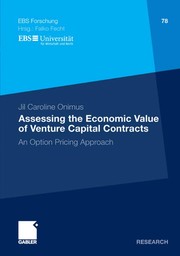 Assessing the Economic Value of Venture Capital Contracts An Option Pricing Approach  Cover Image