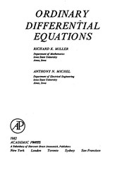 Ordinary differential equations  Cover Image