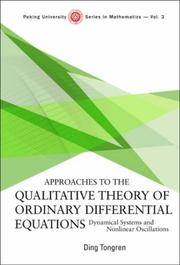 Approaches to the qualitative theory of ordinary differential equations : dynamical systems and nonlinear oscillations  Cover Image