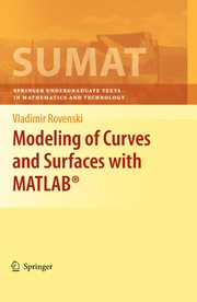Modeling of Curves and Surfaces with MATLAB® Cover Image