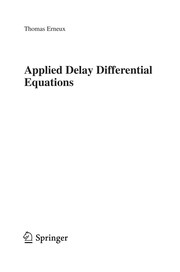 Applied Delay Differential Equations Cover Image