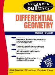 Schaum¡s outline of the theory and problems of differential geometry /  Cover Image