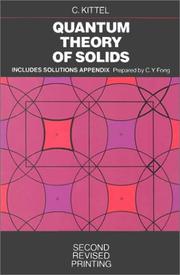 Quantum theory of solids  Cover Image