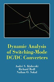 Dynamic analysis of switching-mode DC/DC converters  Cover Image