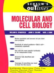 Schaumâs outline of theory and problems of molecular and cell biology /  Cover Image