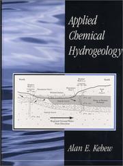 Applied chemical hydrogeology /  Cover Image