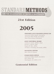 Standard methods for examination of water  Cover Image