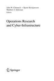 Operations Research and Cyber-Infrastructure Cover Image
