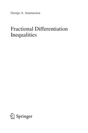 Fractional Differentiation Inequalities Cover Image