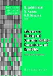 Advances in Ranking and Selection, Multiple Comparisons, and Reliability Methodology and Applications  Cover Image