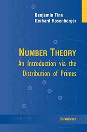 Number Theory An Introduction via the Distribution of Primes  Cover Image