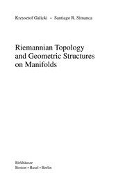 Riemannian Topology and Geometric Structures on Manifolds Cover Image