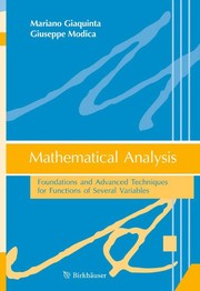 Mathematical Analysis Foundations and Advanced Techniques for Functions of Several Variables  Cover Image