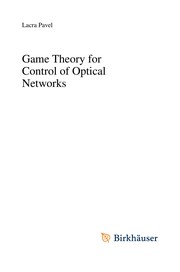 Game Theory for Control of Optical Networks Cover Image