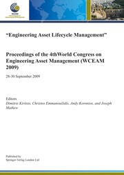 Engineering Asset Lifecycle Management Proceedings of the 4th World Congress on Engineering Asset Management (WCEAM 2009), 28-30 September 2009  Cover Image