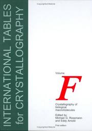 International tables for crystallography  Cover Image