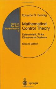 Mathematical control theory : deterministic finite dimensional systems  Cover Image